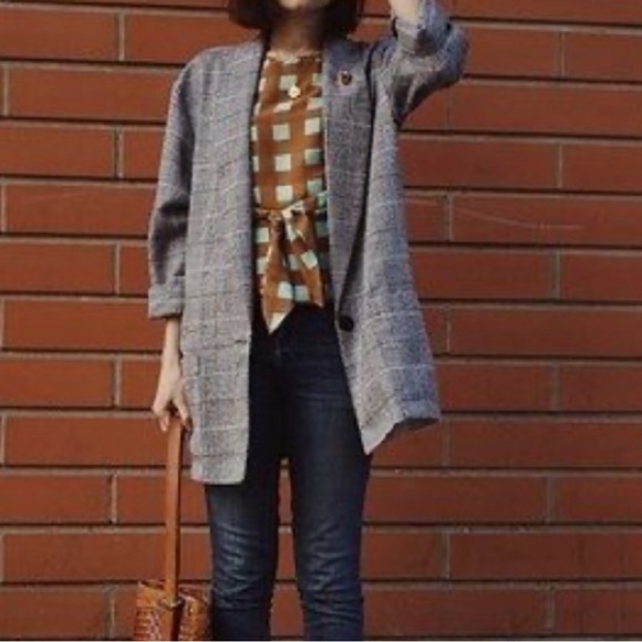 Vintage Pierre Balmain | Oversized Glenn Plaid Blazer - Picture 15 of 15